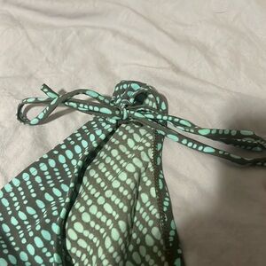 Old Navy grey and turquoise spotted bikini bottoms.